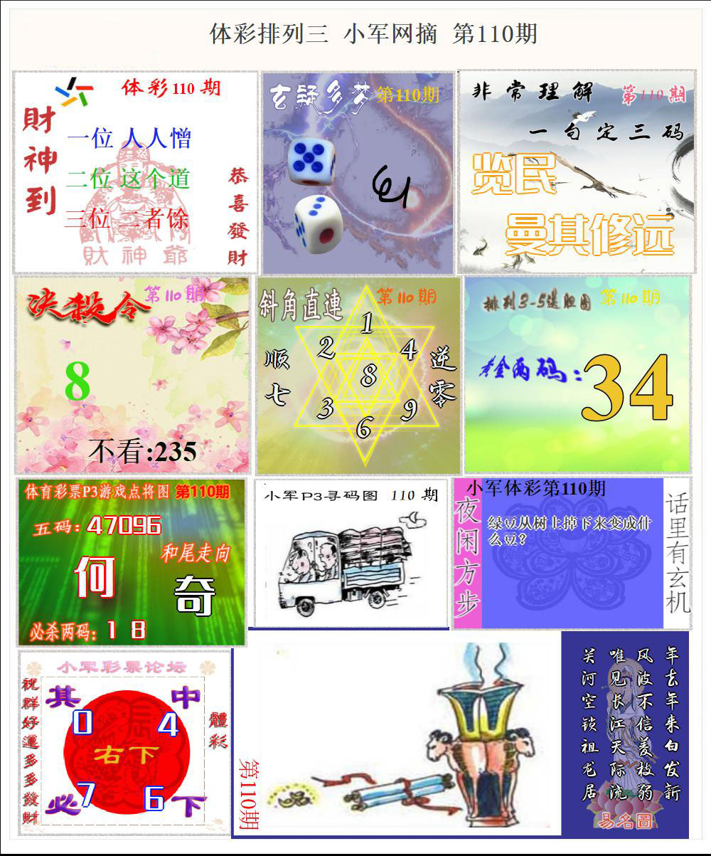 体彩P3小军网摘版
