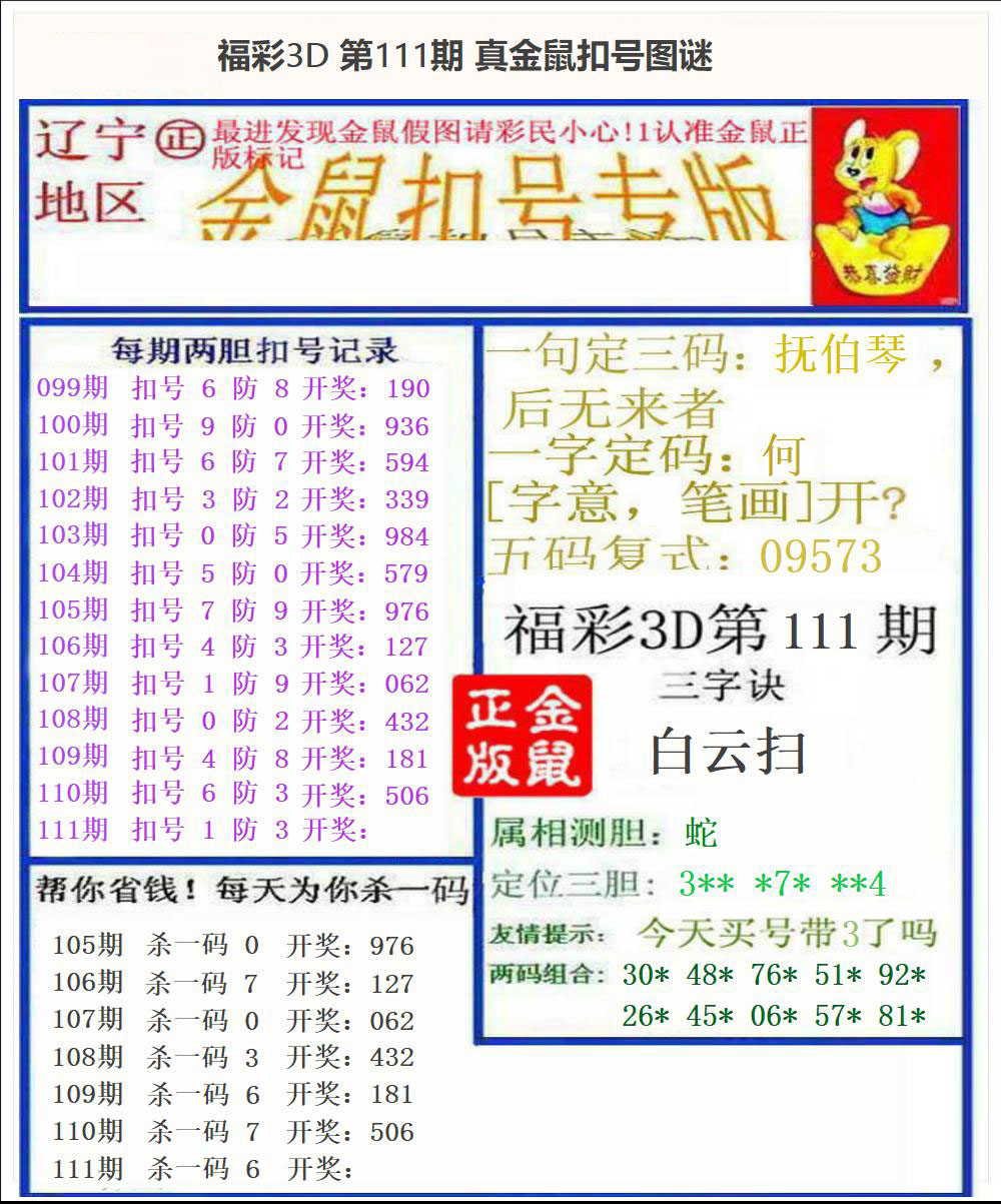 福彩3D真金鼠