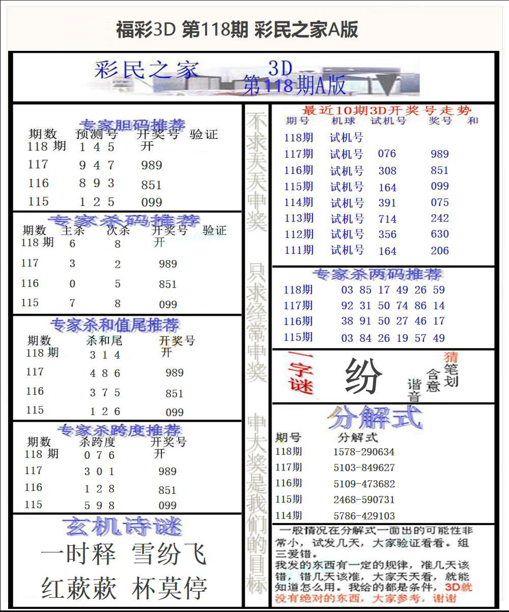 福彩3D彩民之家A版