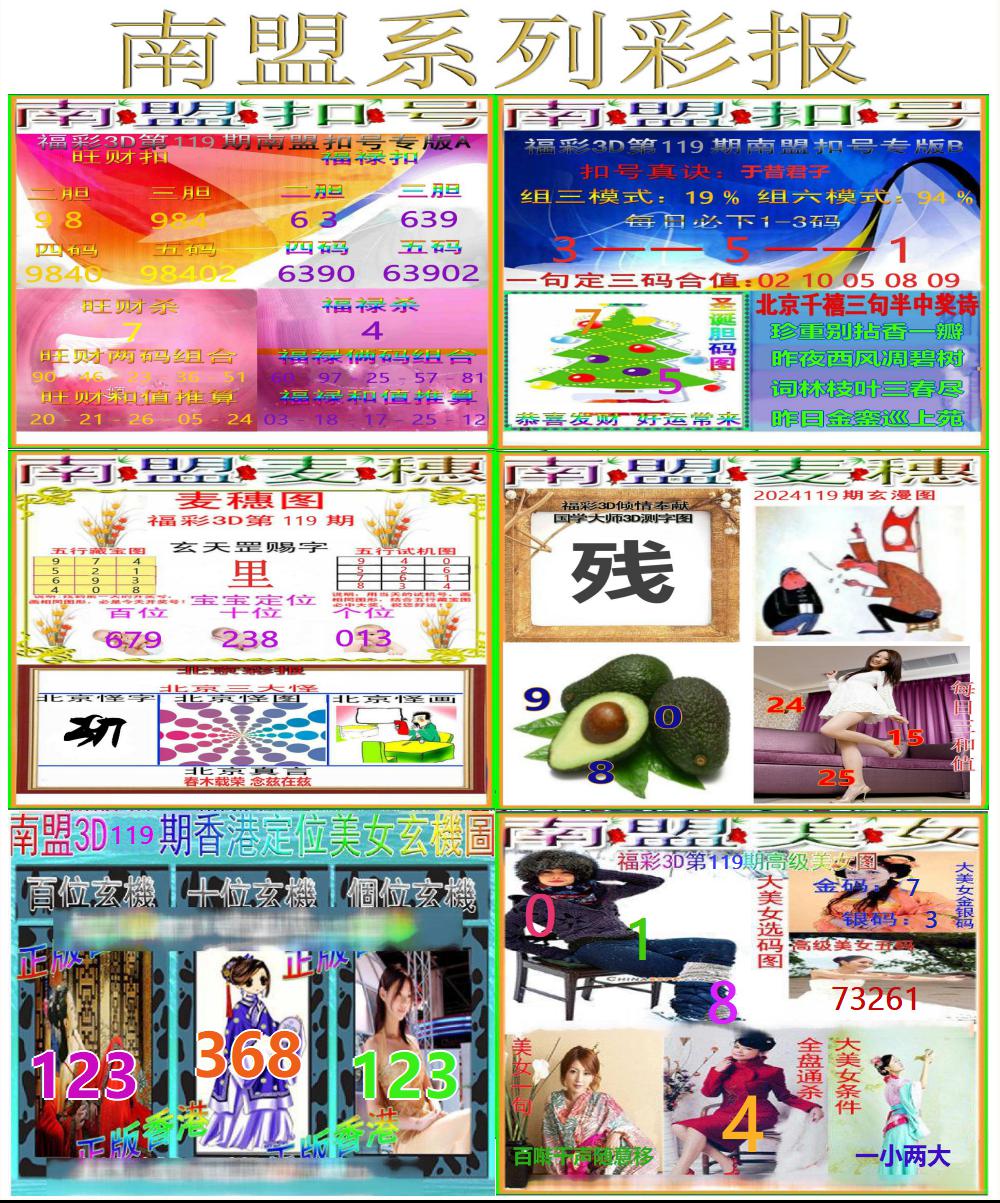 3D南盟系列彩报