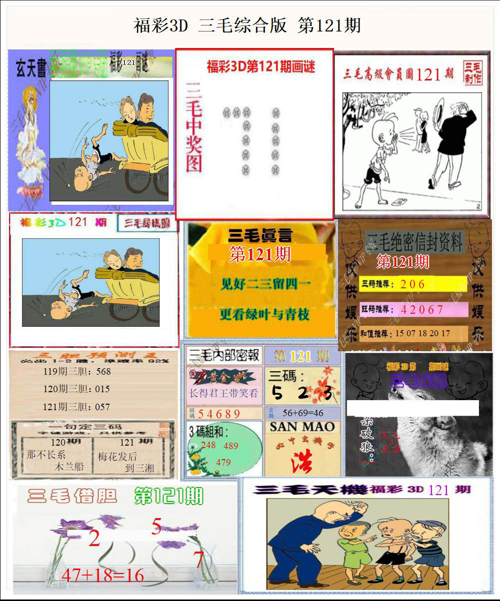 福彩3D三毛综合版