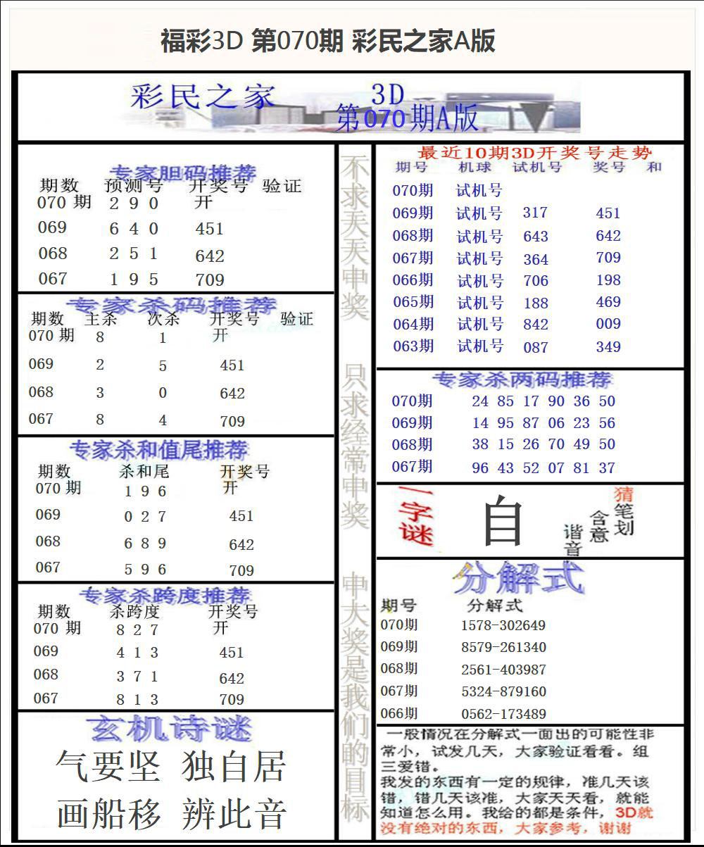 福彩3D彩民之家A版