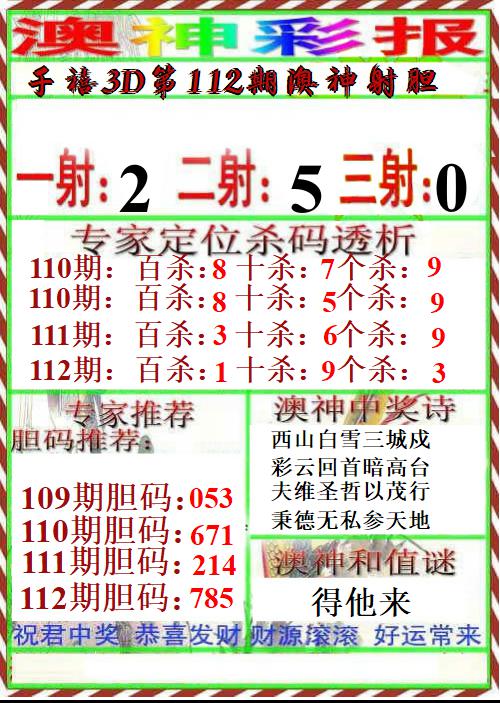 澳神彩报
